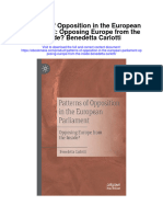 Download Patterns Of Opposition In The European Parliament Opposing Europe From The Inside Benedetta Carlotti full chapter pdf scribd