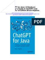 Chatgpt For Java A Hands On Developers Guide To Chatgpt and Open Ai Apis 1St Edition Bruce Hopkins 2 Full Chapter PDF Scribd