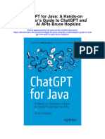 Chatgpt For Java A Hands On Developers Guide To Chatgpt and Open Ai Apis Bruce Hopkins Full Chapter PDF Scribd