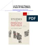 Studies On The Derveni Papyrus Volume Ii Glenn W Most Editor Full Chapter PDF Scribd