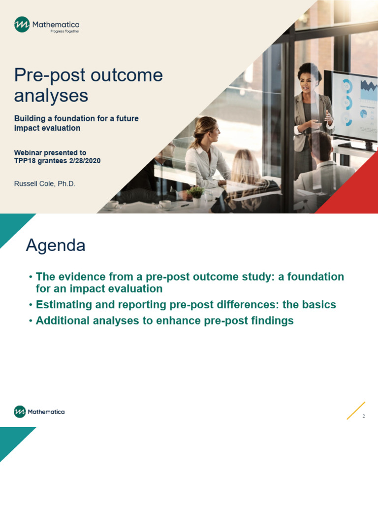 Pre-Post Outcome Analysis Guide | PDF | Sampling (Statistics) | Survey ...