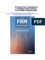 2022 FRM Exam Part I Quantitative Analysis 1St Edition Garp Global Association of Risk Professionals Full Chapter PDF Scribd