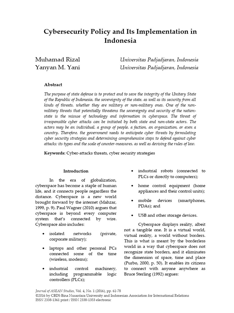 EN Cybersecurity Policy and Its Implementat | PDF | Security | Computer ...