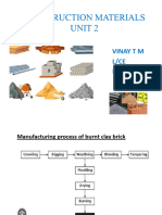 Construction Materials Unit 2: Vinay T M L/Ce DVSPT