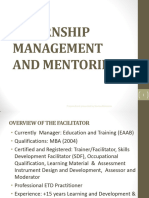 Internship Management and Mentoring