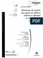 (Sélénite Et Séléniate) : Mécanismes de Sorption