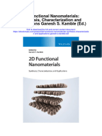 2D Functional Nanomaterials Synthesis Characterization and Applications Ganesh S Kamble Ed Full Chapter PDF Scribd