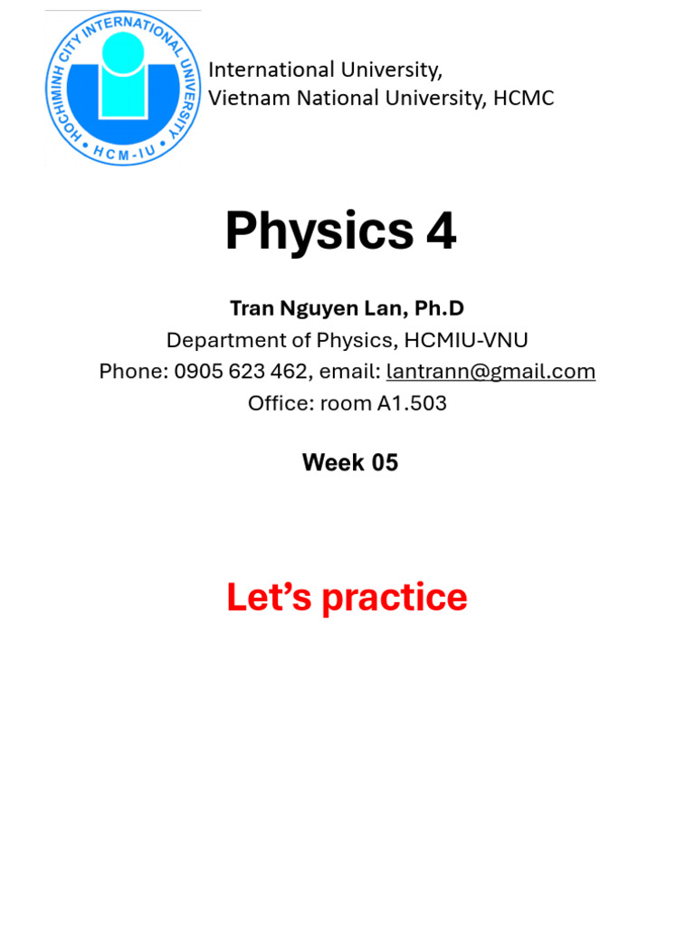 Physics Problems: Interference & Diffraction | PDF | Wavelength ...