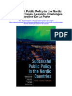 Successful Public Policy in The Nordic Countries Cases Lessons Challenges Caroline de La Porte Full Chapter PDF Scribd