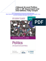 Pearson Edexcel A Level Politics Student Guide 1 Uk Government and Politics New Edition Toby Cooper Full Chapter PDF Scribd