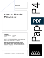 Advanced Financial Management: Professional Pilot Paper - Options Module