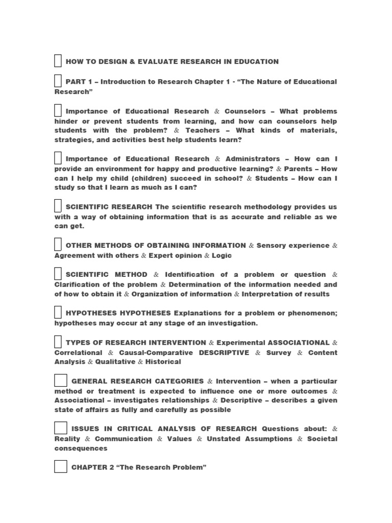 Research in Education Classes | PDF | Scientific Method | Methodology
