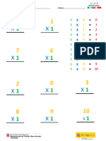 11 Fichas de Multiplicaciones