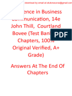 Test Bank For Excellence in Business Communication, 14e John Thill, Courtland Bovee