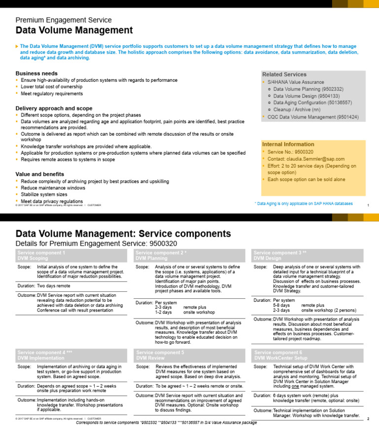 Data Volume Management Service Overview | PDF | System | Business Process