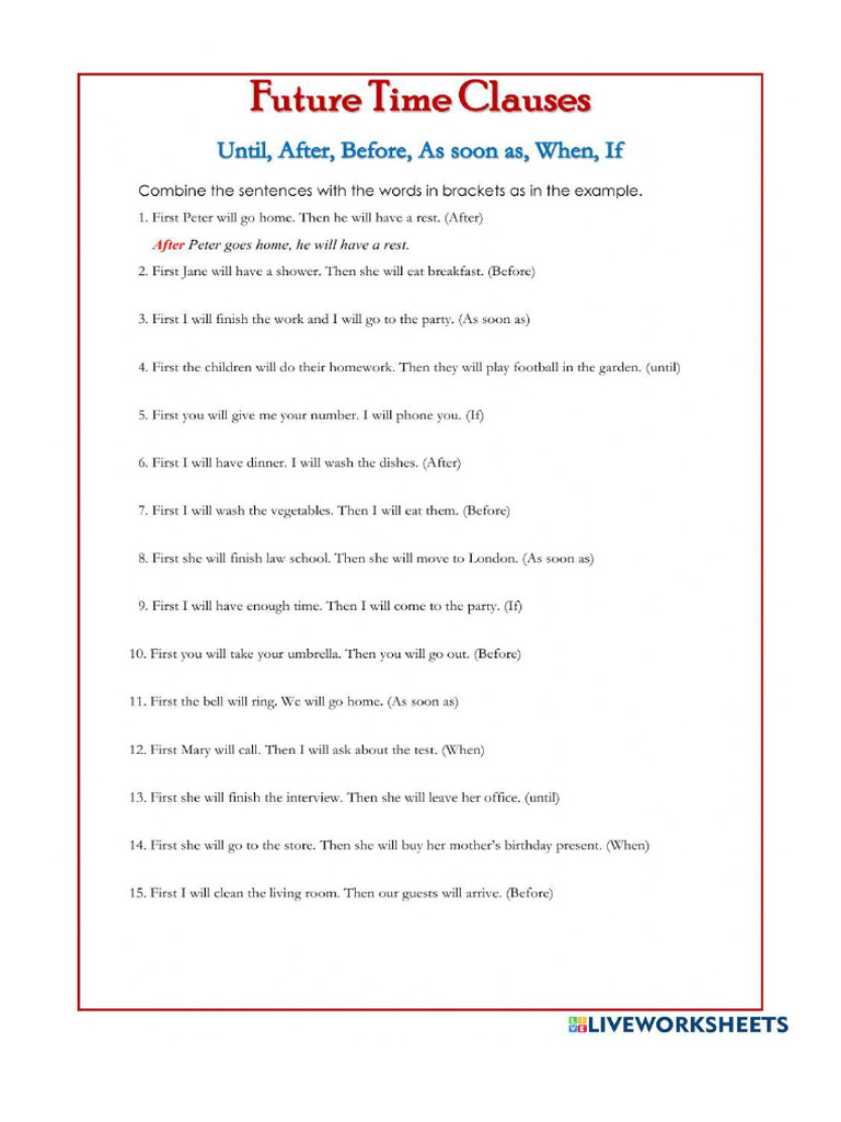 Conditionals 52 - Time Clauses | PDF