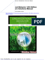 Download Organizational Behavior 12Th Edition Schermerhorn Solutions Manual pdf docx