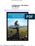 Download Organizational Behavior 13Th Edition Bien Solutions Manual pdf docx