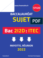 Bac 2i2d Innovation Technologique Eco Conception Mayotte Reunion 2022 Voie Technologique Sti2d Sujet 1