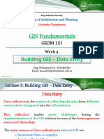 GEOM 121 - Lecture 5 - Building GIS - Data Entry