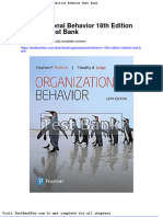 Organizational Behavior 18Th Edition Robbins Test Bank PDF