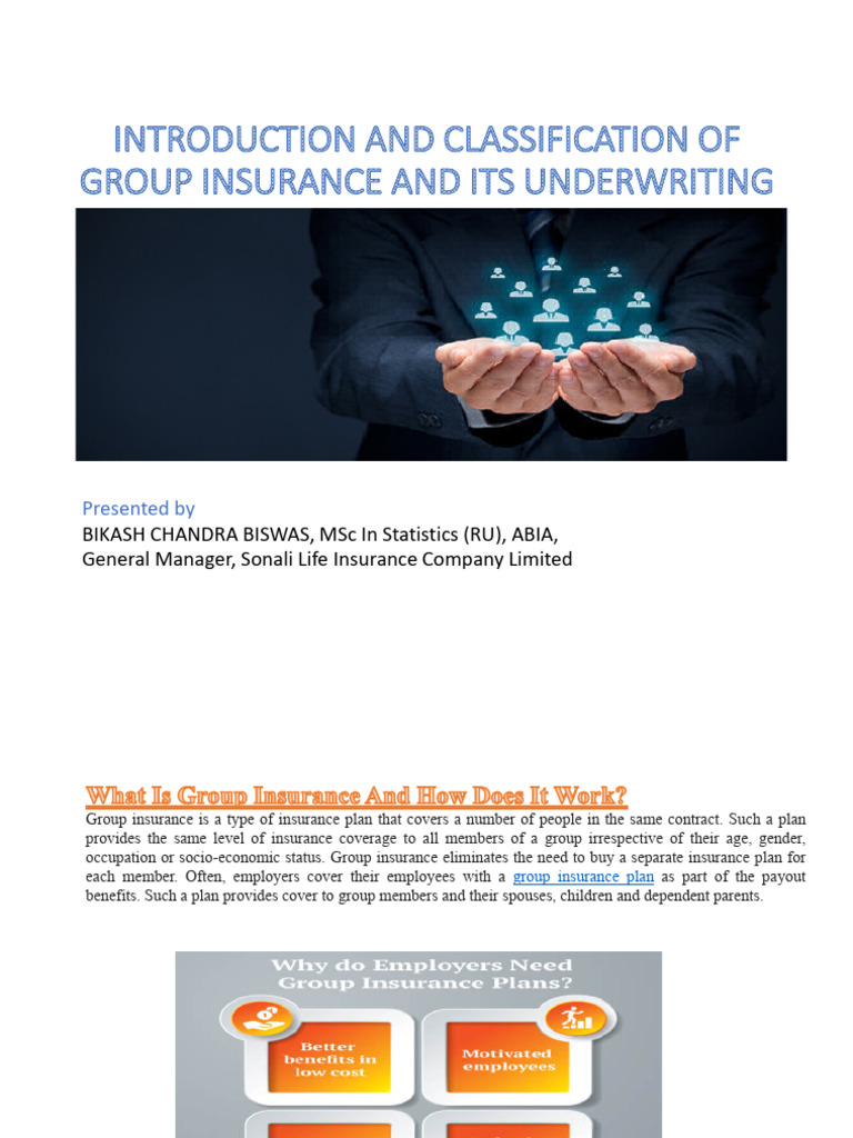 Introduction & Classification of Group Insurance | PDF | Insurance ...