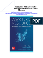 A Writers Resource A Handbook For Writing and Research 6Th Edition Elaine Maimon Full Chapter PDF Scribd