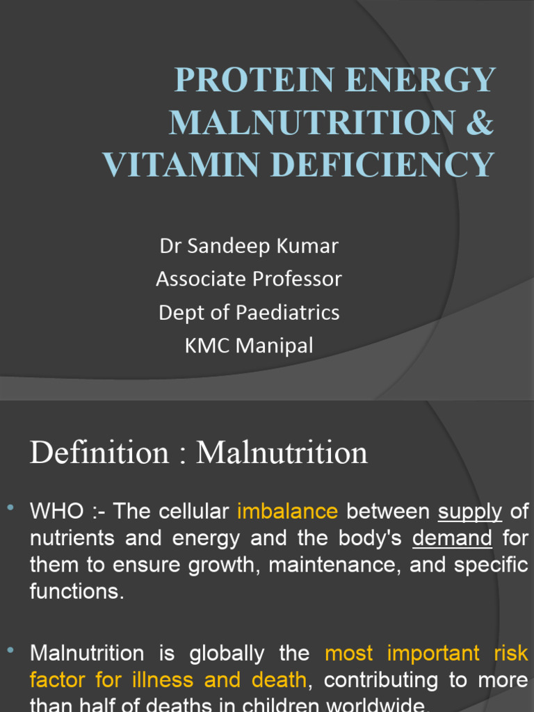 Topic 6 Malnutrition Vitamin Deficiency Download Free Pdf