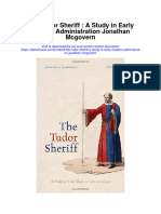 The Tudor Sheriff A Study in Early Modern Administration Jonathan Mcgovern Full Chapter PDF Scribd