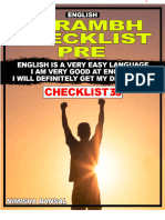 English Pre Aarambh Checklist 35 by Nimisha Mam 10th April 2024
