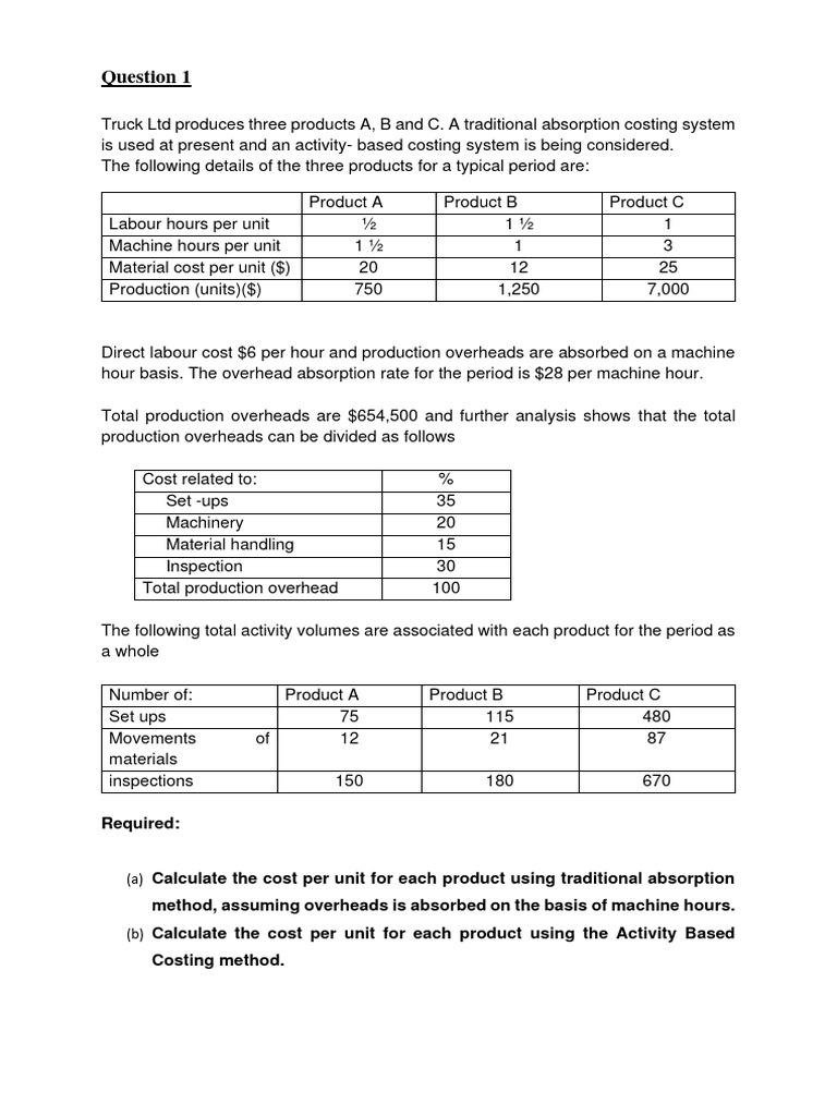 Question 1 ABC | PDF