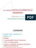 Istoria Statului Și Dreptului Romanesc Seminar Introductiv
