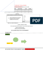 Assignment Work Sheet 7 for All Students