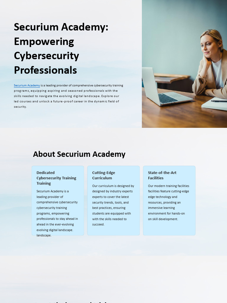 Leading Cyber Security Training Provider Securium Academy Pdf