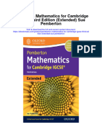 Pemberton Mathematics For Cambridge Igcse Third Edition Extended Sue Pemberton All Chapter