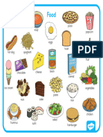 Color Food Word Mat