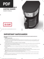 Bella 12-Cup Coffee Maker Manual | PDF | Ac Power Plugs And Sockets |  Manufactured Goods