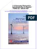 Dwnload Full The Physics of Everyday Phenomena - A Conceptual Introduction To Physics 2022 Tenth Ed PDF