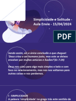 Aula Simplicidade e Solitude 15 04 24