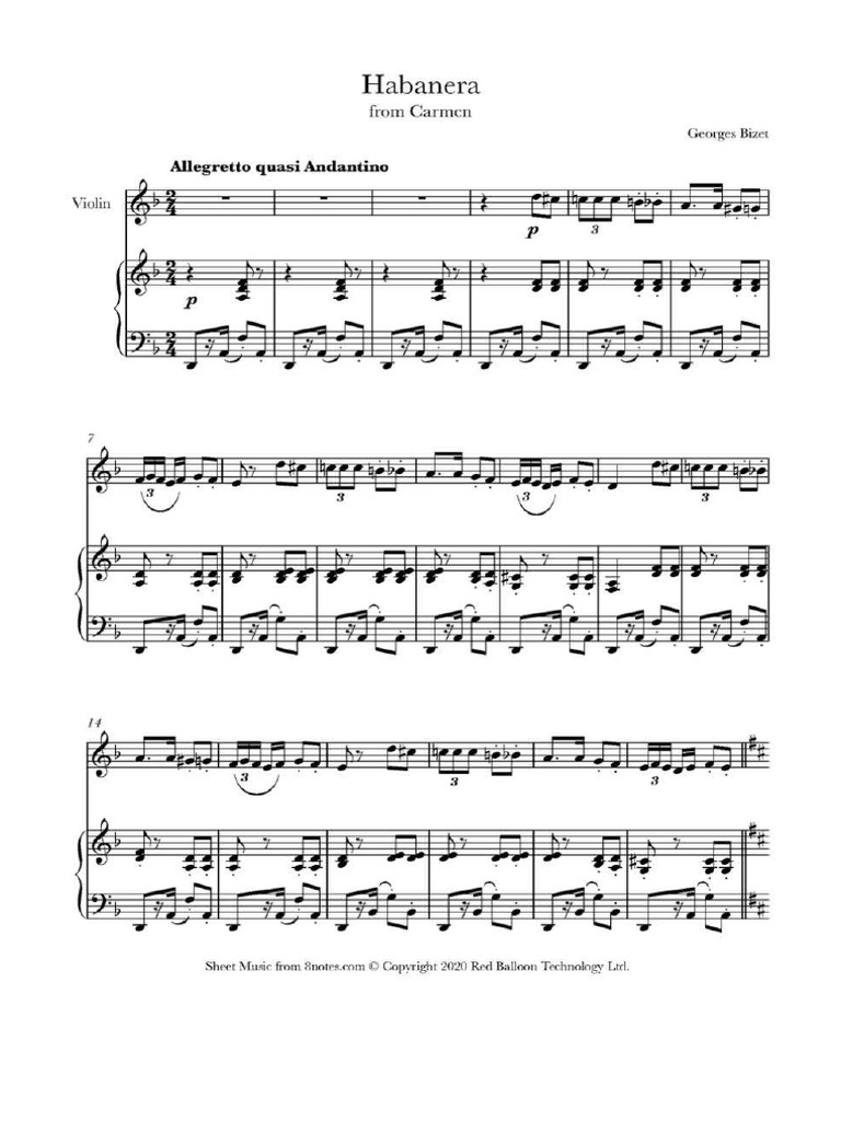 Carmen Habanera Pdf