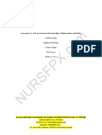 NHS FPX 5004 Assessment 4 Self-Assessment of Leadership, Collaboration, and Ethics