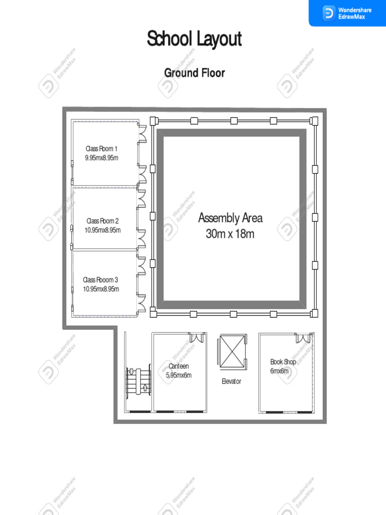 School Ground Floor Layout Plan | PDF