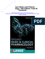 Katzungs Basic and Clinical Pharmacology 16Th Edition Todd W Vanderah Full Chapter