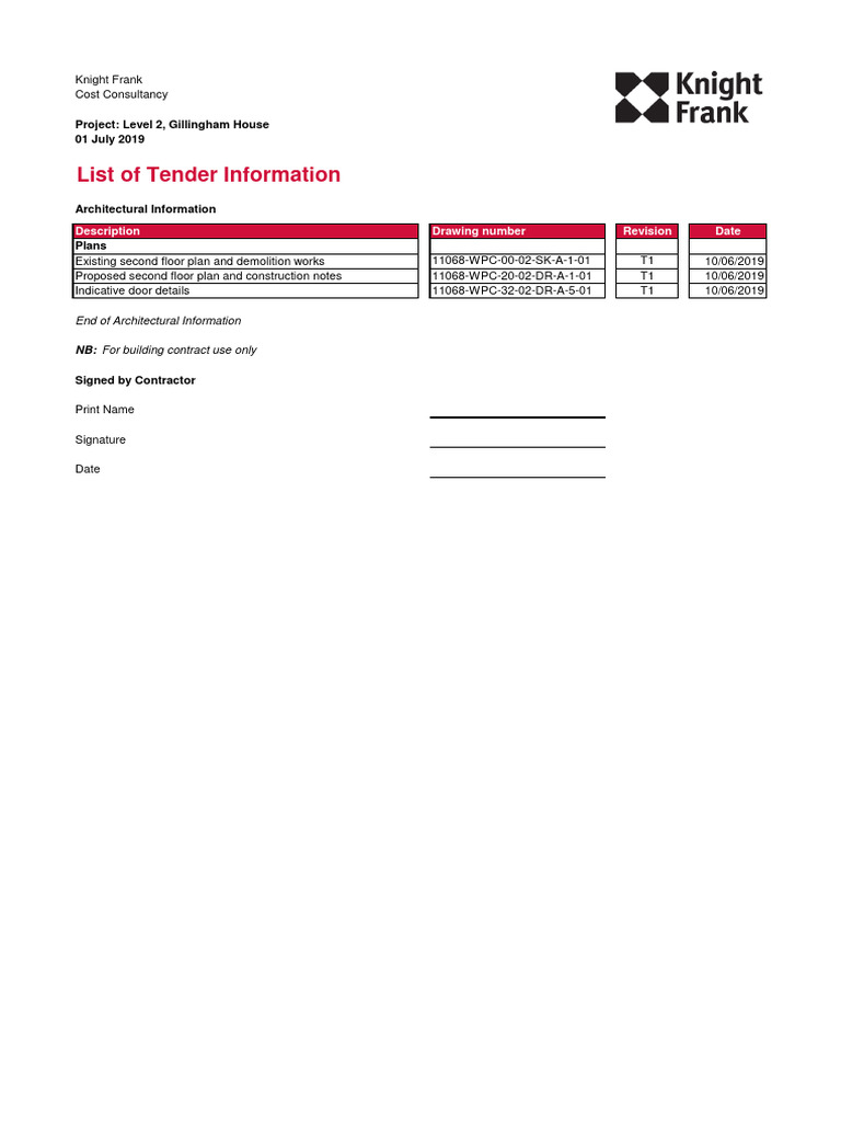 Tender Information Register - Shark Ninja LVL 2 | PDF