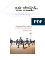 China and Intervention at The Un Security Council Reconciling Status First Edition Edition Fung Full Chapter