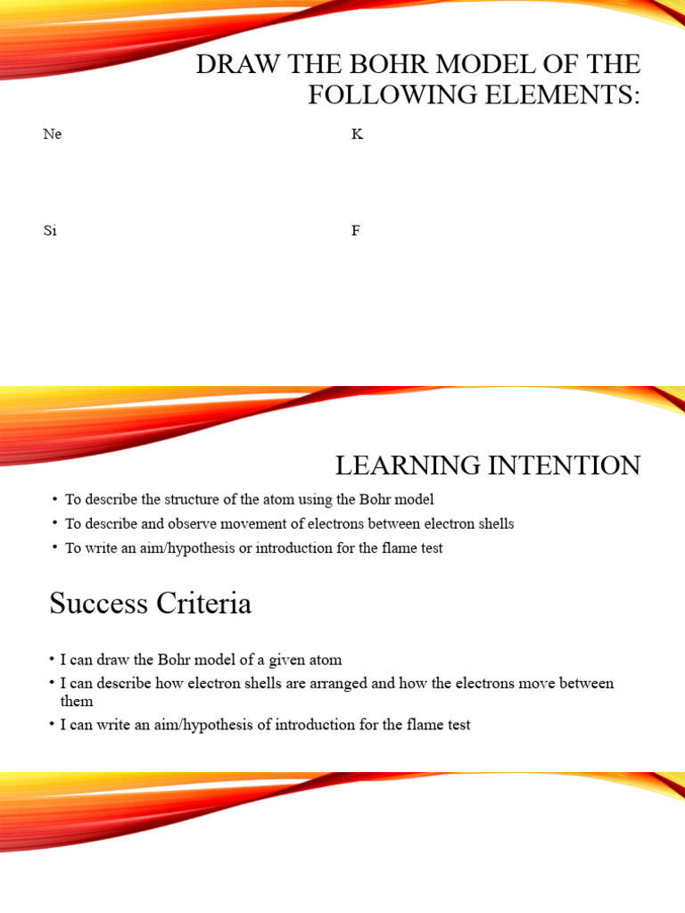 Bohr Model and Flame Test Experiment | PDF | Energy Level | Salt ...