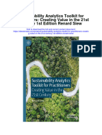 Download Sustainability Analytics Toolkit For Practitioners Creating Value In The 21St Century 1St Edition Renard Siew full chapter
