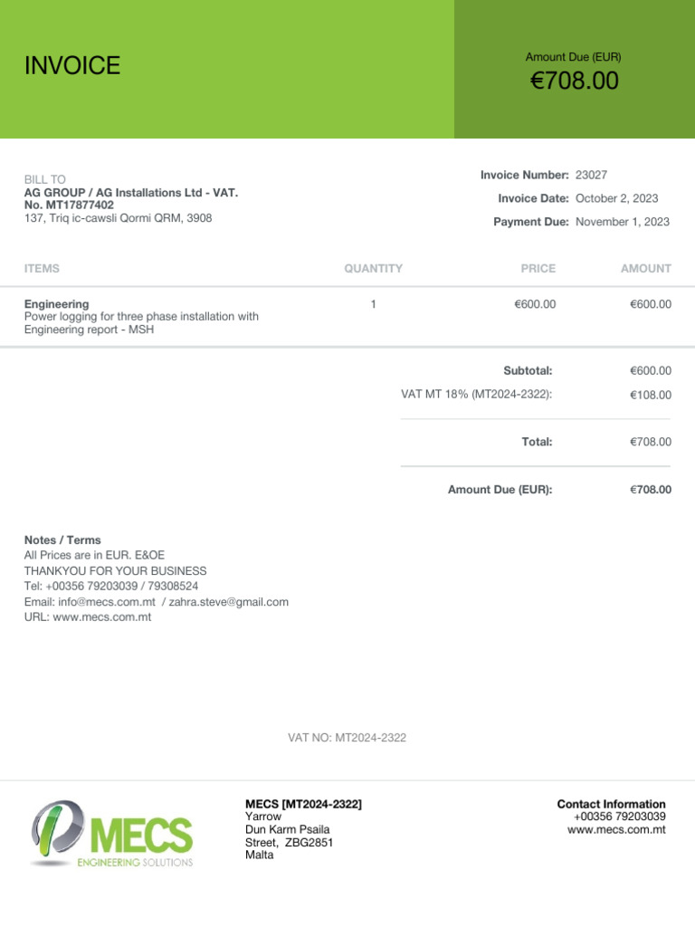 Invoice 23027 2023-11-01 | PDF