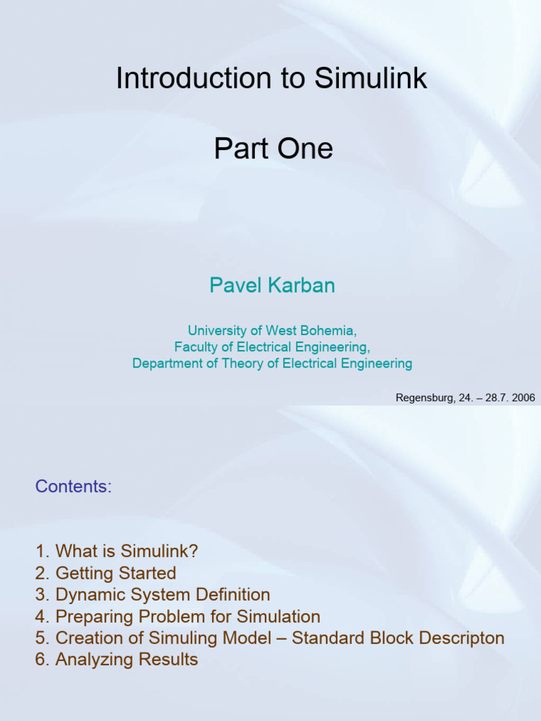 Simulink | PDF | Function (Mathematics) | Dynamical System