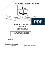 GR 8 NS Term 2 JUNE Controlled Test 2 MEMO